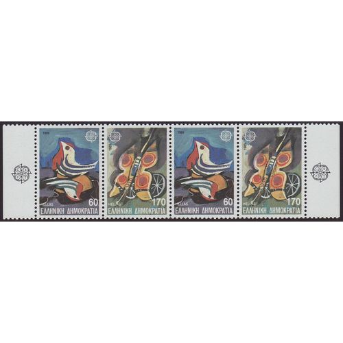 Greece 1989 SG 1825B-6B UMM 2 Pairs with margins - Europa/CEPT (B-398-02)