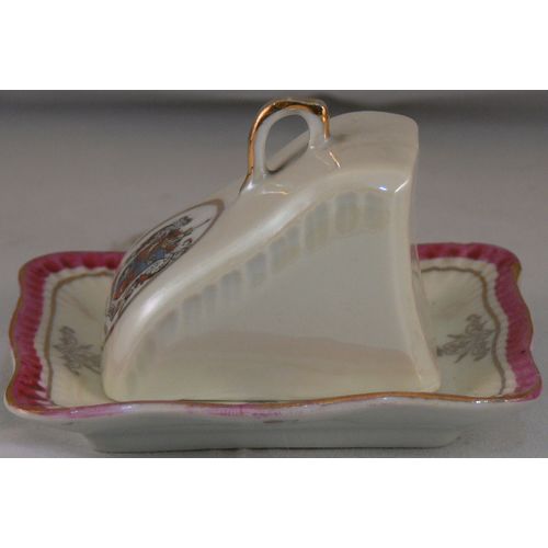 Mini Crested Tourist Ware Cheese Dish Ramsgate Town Arms