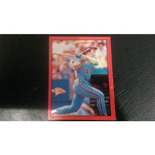 1982 Topps Stickers Card # 117 Pete Rose Excellent (5) Philadelphia Phillies