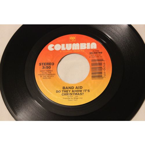 Band Aid 45 & Picture Sleeve-DO THEY KNOW IT'S CHRISTMAS/FEED THE WORLD STEREO