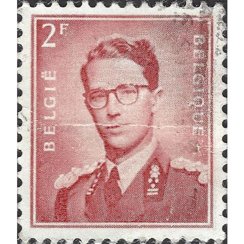 BELGIUM, King Baudouin (Marchand), red 1953, 2F