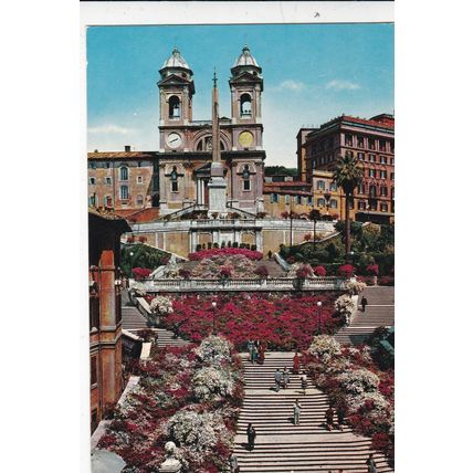 Rome Piazza di Spagna Italy Postcard unused VGC