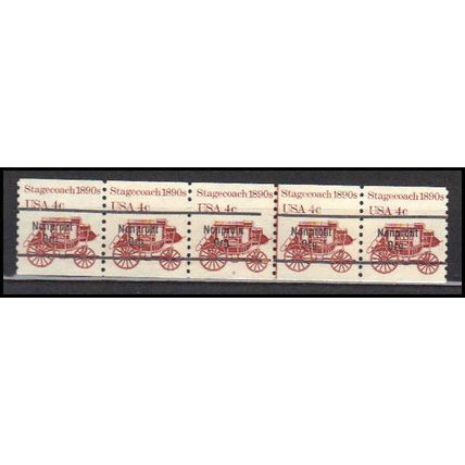 1898Ab 4c Stagecoach Fine MNH Dry Gum PNC 6/5 Line Gap AA0089