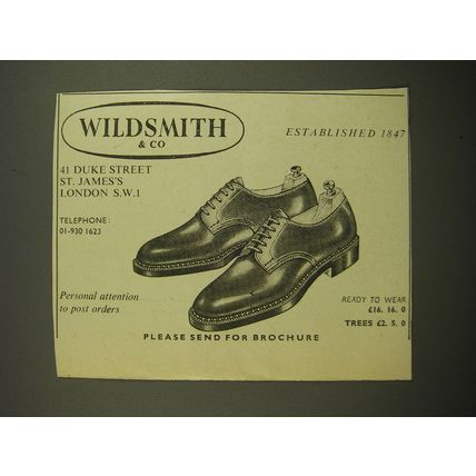 1967 Wildsmith & Co. Shoes Advertisement - Established 1847