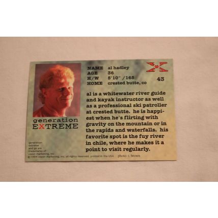Al Hadley 1994 Vision Generation Extreme NO. 43