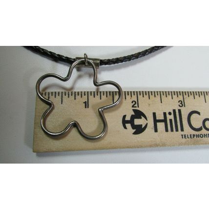 Retired SILPADA Sterling Silver Star Pendant & leather cord Necklace STUNNING