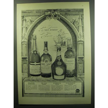 1949 Julius Wile Sons Advertisement - Peter Dawson Scotch, Dry Sack Sherry
