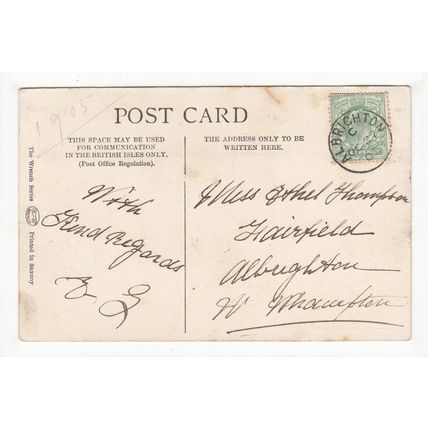 Patshull Hall Pattingham Postcard 1905 Staffordshire The Wrench Series 8388