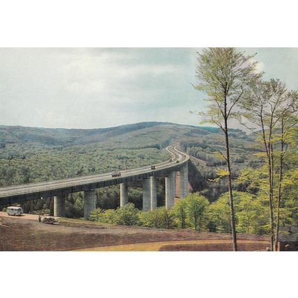 Haseltal Bridge on Frankfurt Autobahn 1980s German Motorway Postcard