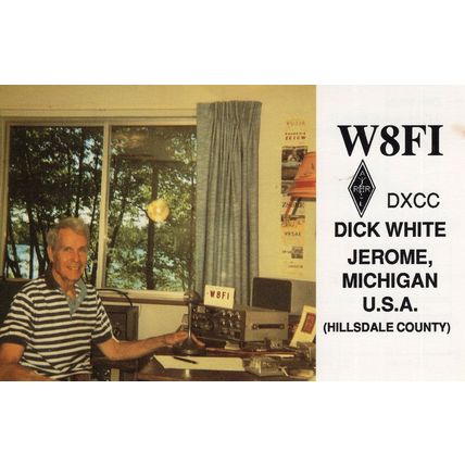 Michigan USA QSL Amateur Radio Postcard Card