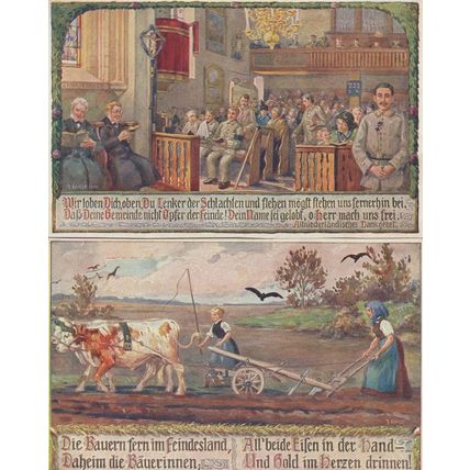 German Farming History Law Courts 2x Antique Postcard s