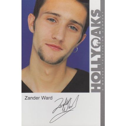 Zander Ward Hollyoaks Vintage Official Rare Cast Card Photo