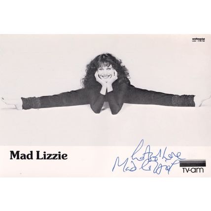Mad Lizzie Webb TV AM Hand Signed Cast Card Photo