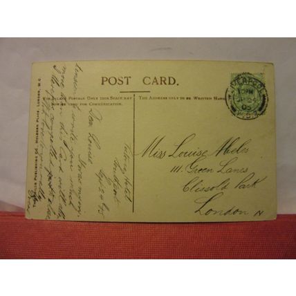 MISS OLIVE MORRELL . actress used antique postcard RP 1905 pm =