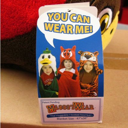 Utah Utes Mascot Wear by Infinity Hooded Banket, 47'' x 36'' plush hawk
