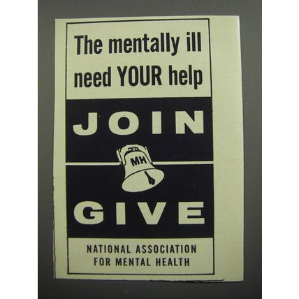 1956 National Association for Mental Health Ad - The mentally ill need your help