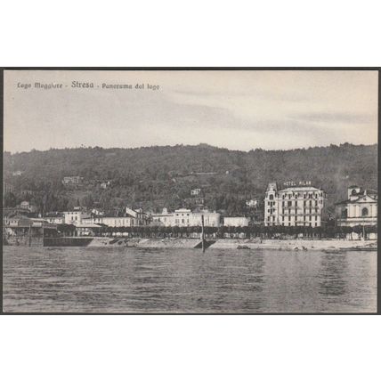 Panorama di Lago, Stresa, Lago Maggiore, c.1920 - Brunner Cartolina
