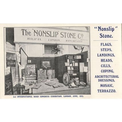 The Nonslip Stone Co Shop 1913 London Exhibition Advertising Old Postcard