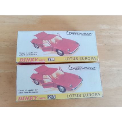 Dinky No218 Lotus Europa Car - Replica / Repro Box