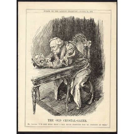 OLD CRYSTAL-GAZER 1919 John Bernard Partridge PUNCH CARTOON PAGE