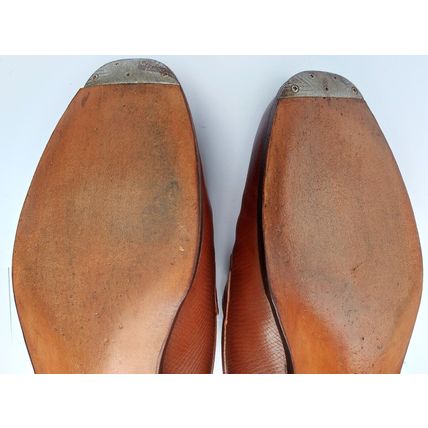 EDWARD GREEN MENS CHESTNUT GRAIN ANTIQUE CALF LEATHER LOAFERS & SOLE 7 1/2/8 E