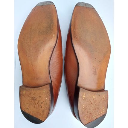 EDWARD GREEN MENS CHESTNUT GRAIN ANTIQUE CALF LEATHER LOAFERS & SOLE 7 1/2/8 E