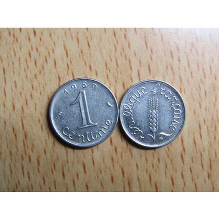 France Republic 1969 1 Centime Coin