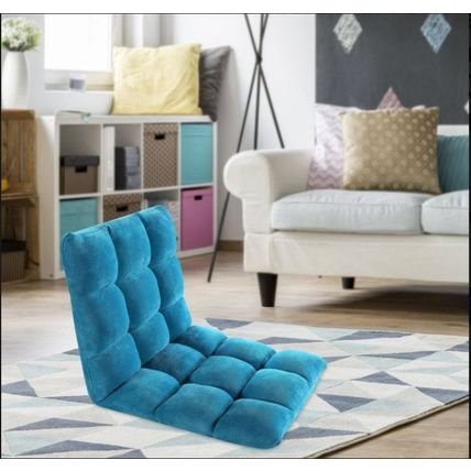 Microfiber Reclining Floor Chair, Gaming Sofa Chair, Adjustable, Cushioned