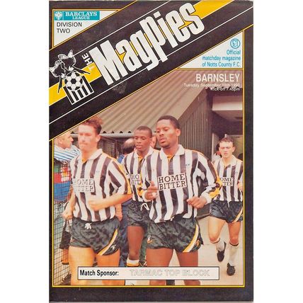 NOTTS COUNTY v BARNSLEY LEAGUE DIVISION 2 1990