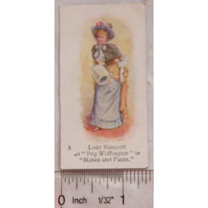 1916 Players Past & Present No. 5 Lady Barcroft as Peg Woffington