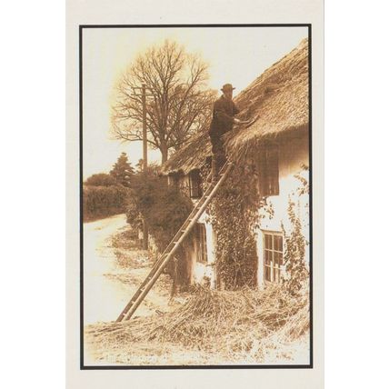 Postcard Thatcher Thatched Cottage Porlock Somerset - Nostalgia