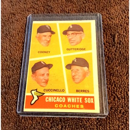 1960 Topps # 458 Chicago White Sox Coaches VG/EX Condition