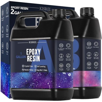 KISREL Crystal Clear Epoxy Resin Kit - No Yellowing, No Bubble Art Resin for Cra