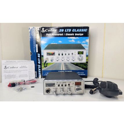 COBRA 25 LTD Classic CB Radio | 40-Channel Black/Chrome | Mic + Cables + Mounts