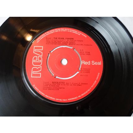 7" 1963 EP THE PEARL FISHERS.BIZET.VERDI. RCA FCX 7114 .PUCCINI. EXCELLENT