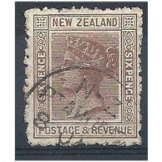 New Zealand 1888.SG201 6d Brown Die I Fine Used.