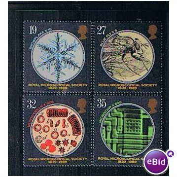 Great Britain 1989 Royal Microscopical Society Unmounted Mint NHM SG 1453-1456