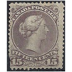 Canada 1868 SG61c 15c Dull Grey-Purple Mounted Mint .. .