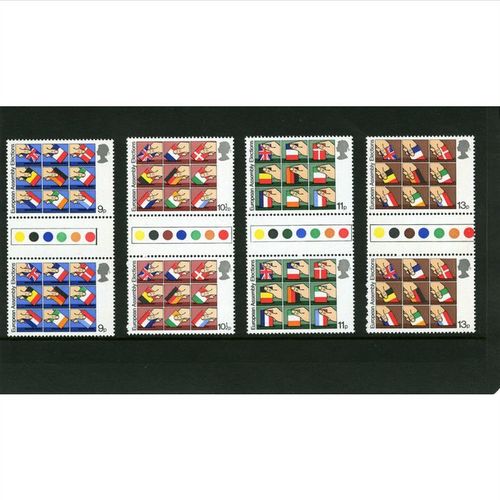 Great Britain 1979 EEC Elections Traffic Gutter Pairs Mint SG 1083-1086 stamp