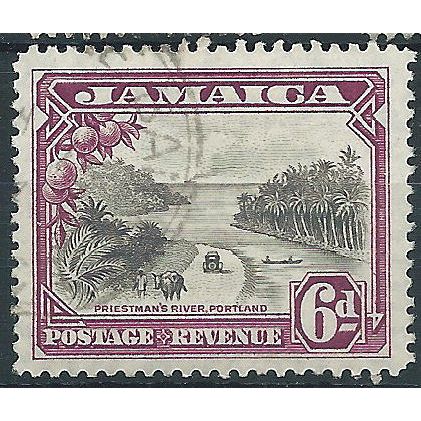 Jamaica 1932 SG113 6d Grey-Black & Purple Fine Used....