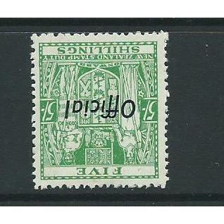 new zealand official stamps sgo133aw sg o133aw mh perf 14 watermark inv