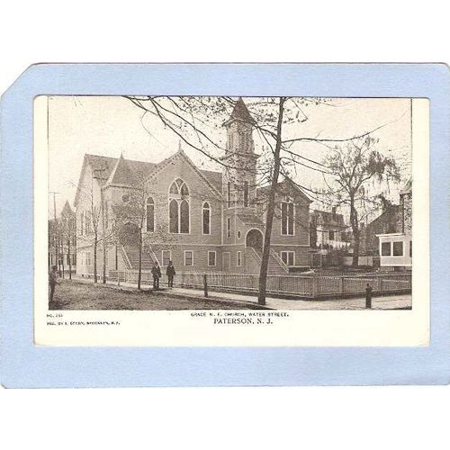 New Jersey Paterson Grace M E Church Water Street ~2481