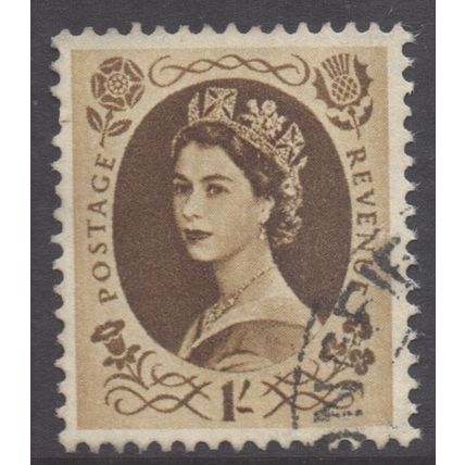GB Scott 331 - SG554, 1955 Elizabeth II 1/- used