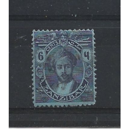 Zanzibar.SG281 6c Purple/Blue.Fine Used.Jul24h
