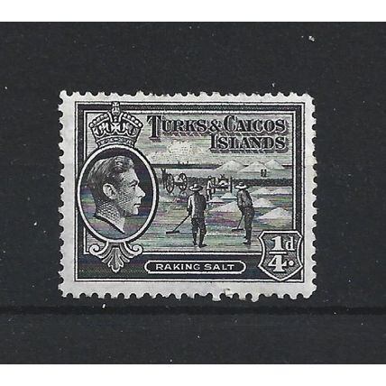 Turks&Caicos.SG194 1/4d Raking Salt (Black).Mounted Mint.Aug24v