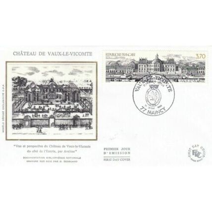 France 1989 Vaux Le Vicomte Silk FDC Paris Cancel Unaddressed VGC