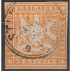 Mi 12 used 1859 Wuerttemberg Cat € 20