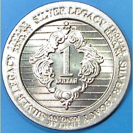 Silver Legacy. $1 Casino Token. Reno, NV. 24A.
