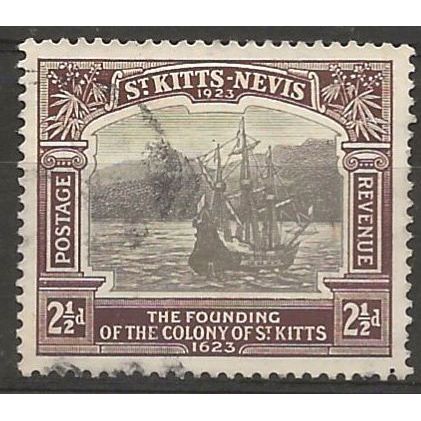 St Kitts-Nevis 1925 SG52 2 1/2d Black & Brown Wmk MSCA Fine Used ..