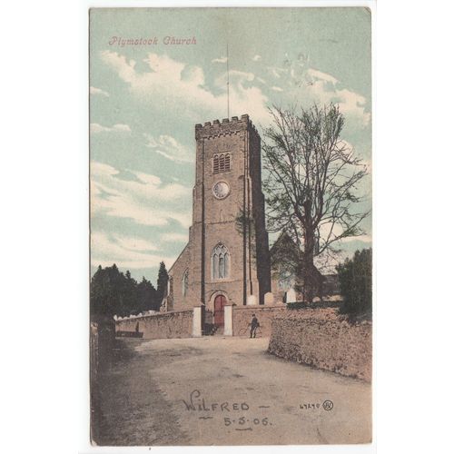 St Mary and All Saints Church Plymstock Nr Plymouth Devon 1906 Postcard 47270